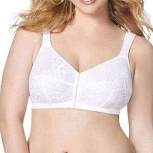 PLAYTEX Just My Size 48C Bra 1107 Easy-On Front Close Wirefree Comfort • White